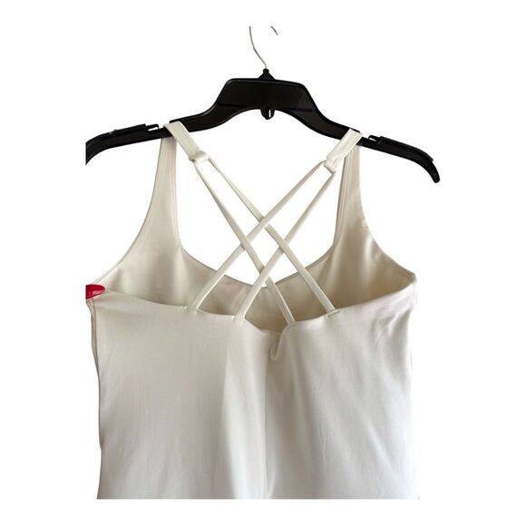 Girlfriend Collective Riley Sweetheart Active Dress –White Size Large - Picture 3 of 8